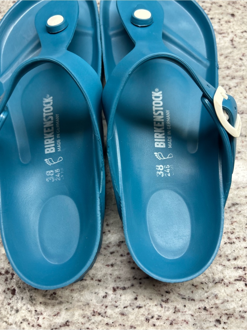 Birkenstock gizeh blue Thong Sandals EVA size 7 - Picture 7 of 7